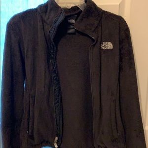 Fuzzy north face jacket